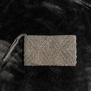 Wristlet-Silver Beaded